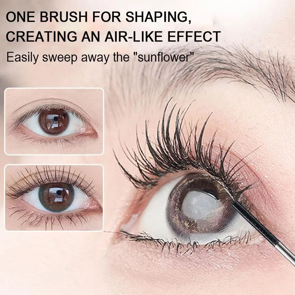 Mascara arricciacapelli a lunga durata Impermeabile e resistente al sudore Separa ciascuna ciglia Mascara in tubo d'acciaio spesso e voluminoso