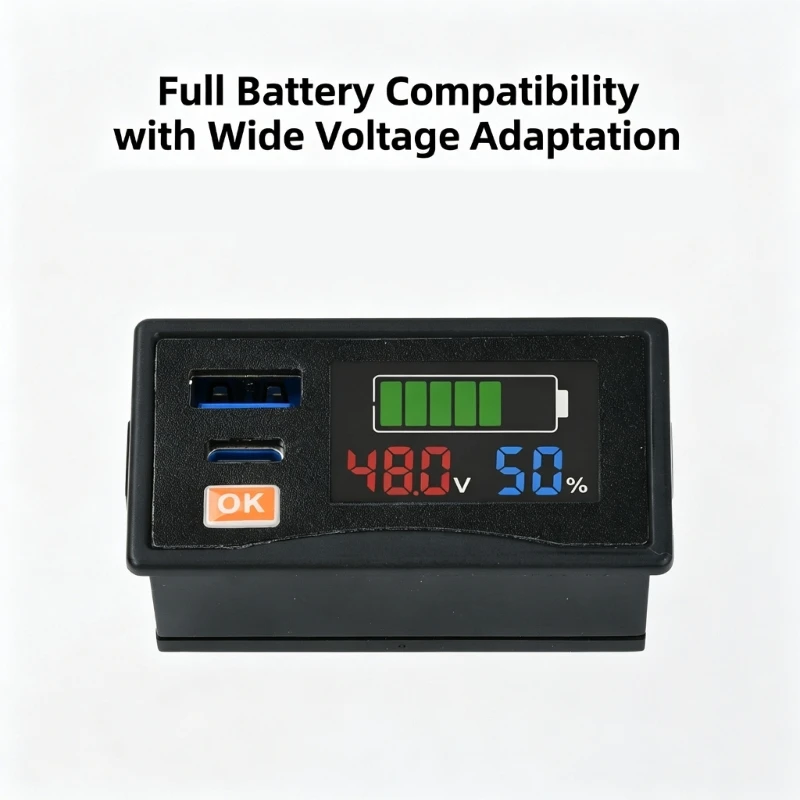 12-24V Battery Meter, Battery Capacity Voltages Indicators, Leads-Acid & Lithiums Charges Discharge Monitors Motorcycle M4YD