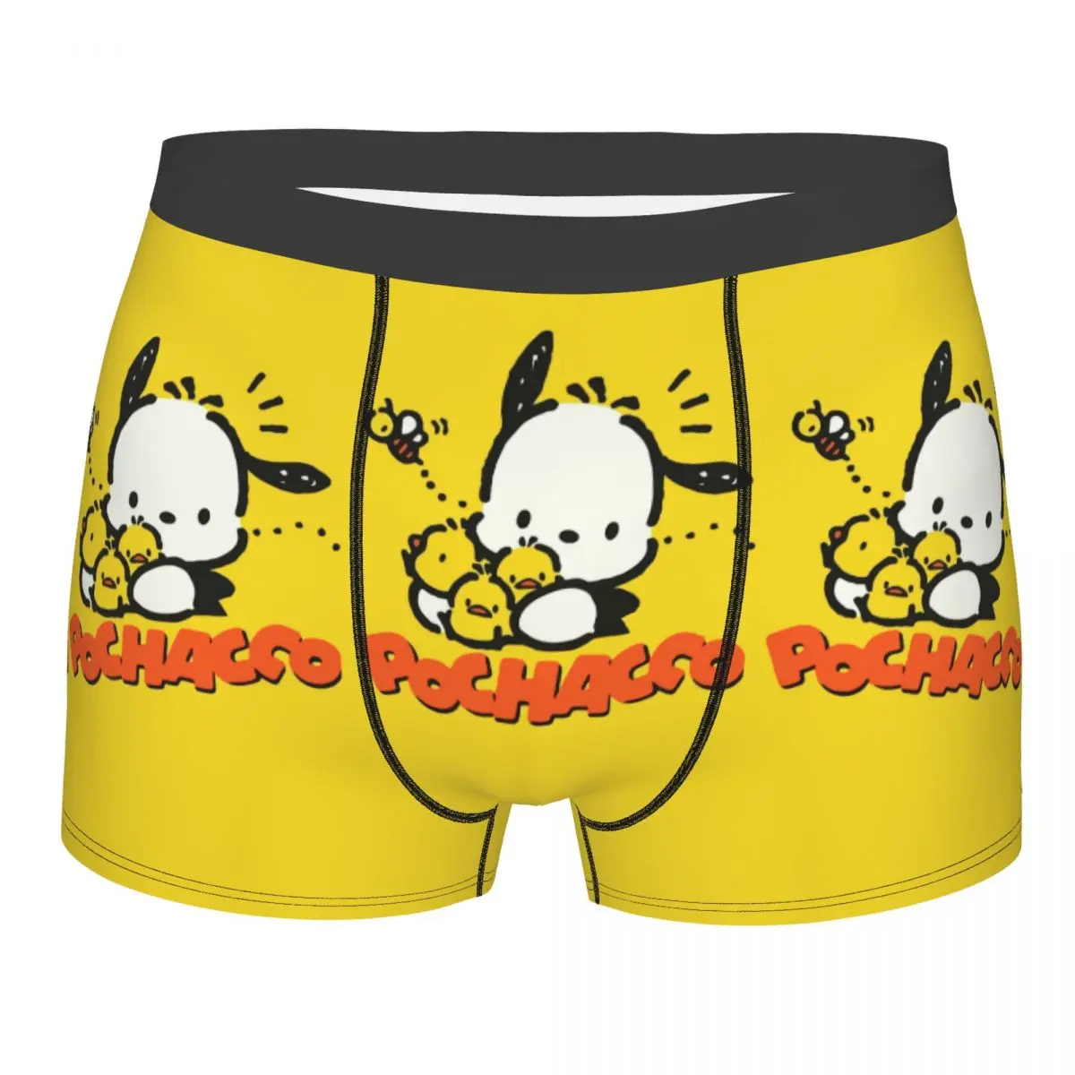 Custom Pochacco Boxer Shorts For Men 3D Printed Animation Comic Underwear Panties Briefs Stretch Underpants