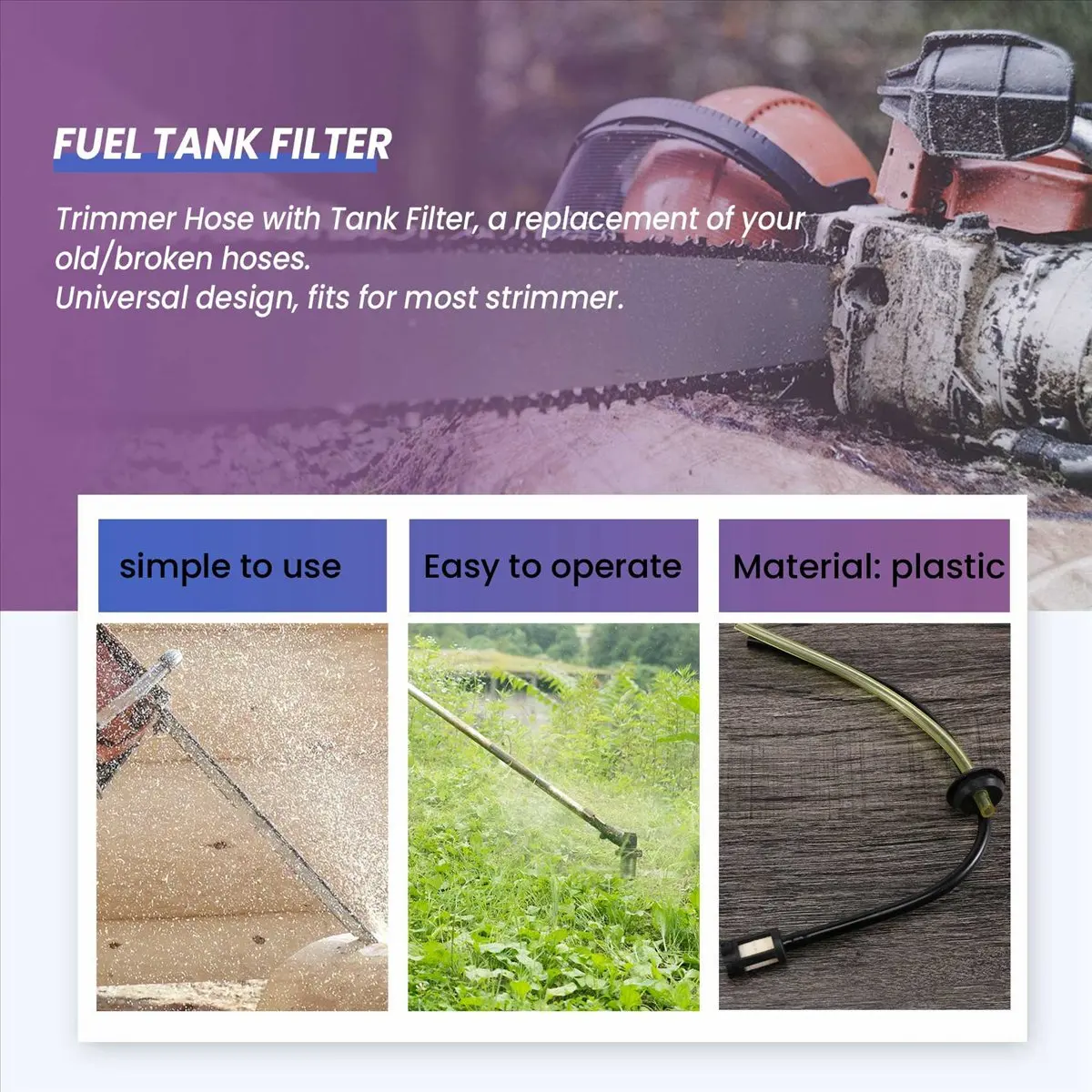 

(CNIM) Комплект из 5 шт. сменных топливных шлангов и фильтров для триммеров, кусторезов, бензопил