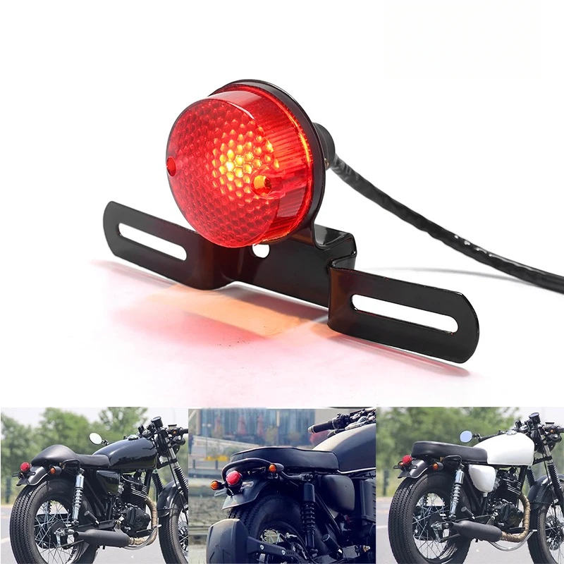 For Harley Motorcycle Retro Rear Taillights Brake Lights License Plate Harley Taillights