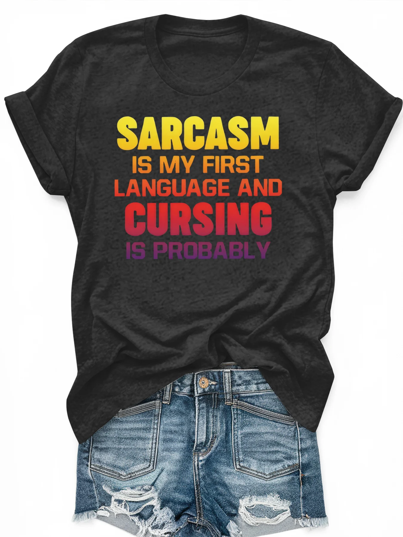 

Women's large-size printed short-sleeved T-shirt, loose and casual, soft, comfortable and breathable, outdoor sports