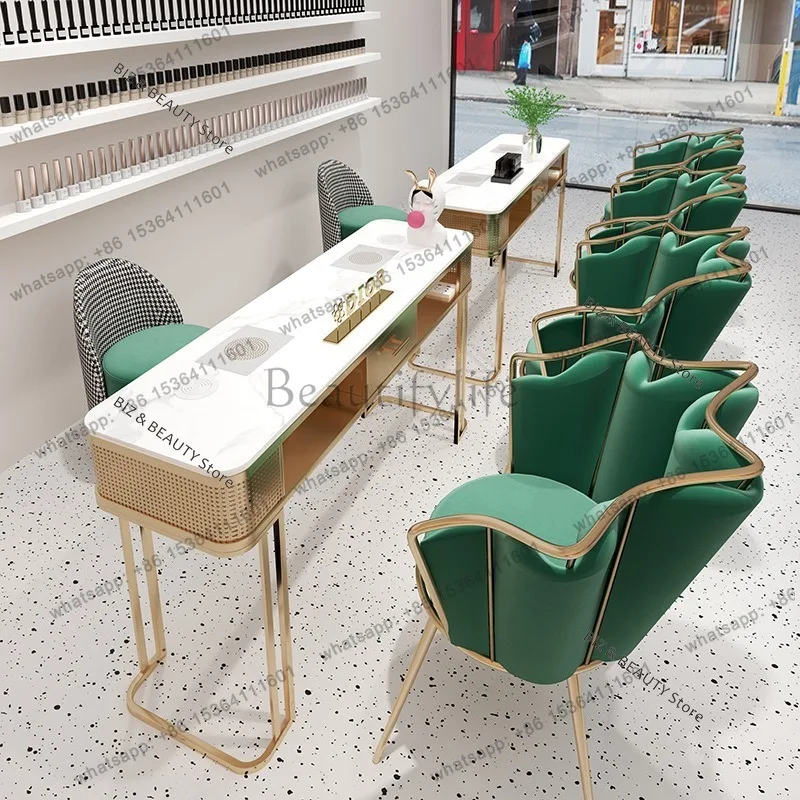 FG Multi-functional Manicure Nail Tables High-power Vacuum Cleaner Manicure Nail Tables Marble Manicure Furniture Omschrijving J