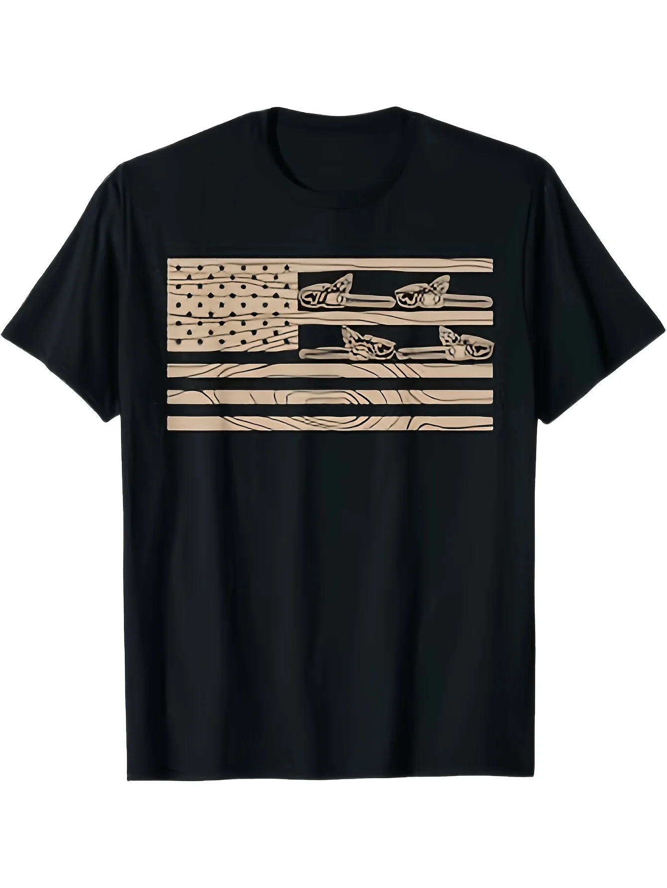 

USA Flag & Chainsaw Lumberjack Logger T-Shirt 100% Cotton O-Neck Short Sleeve Summer Casual Mens T-shirt Streetwear