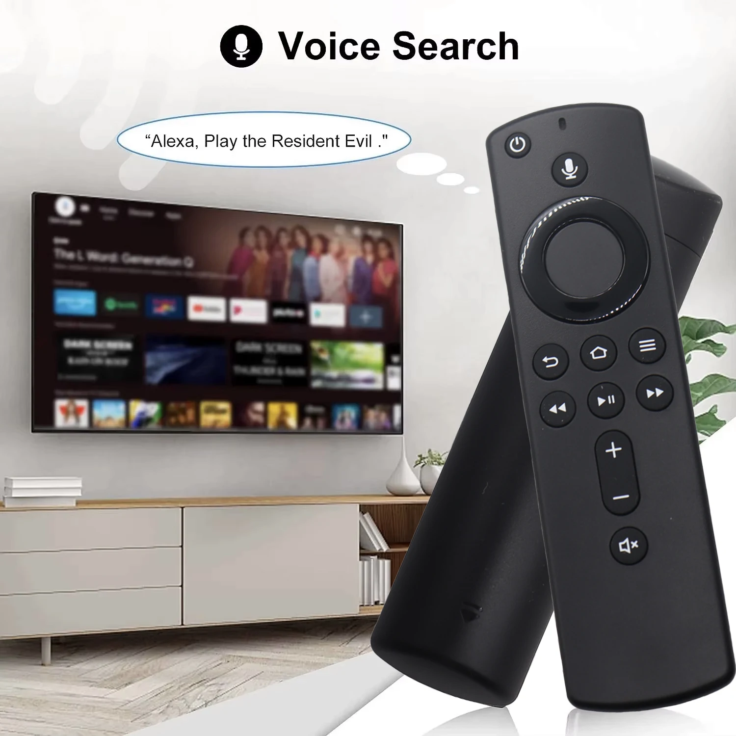 Replacement Voice Remote Control (2nd GEN) L5B83H with Power and Volume Control Fit for 2nd Gen Fire TV Cube and Fire TV Stick