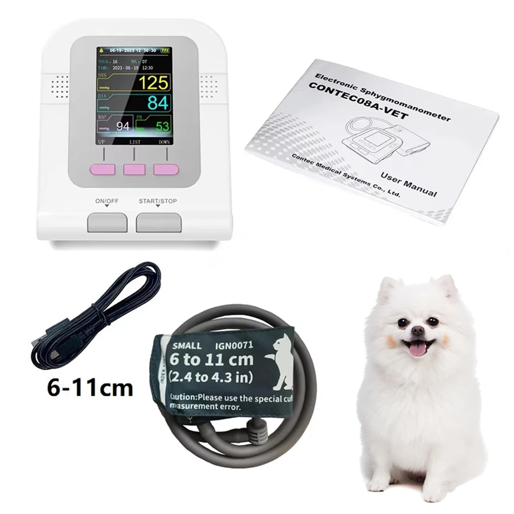 Contec08a Dierenarts Gebruik Elektronische Sfygmomanometer Digitale Bloeddruk Veterinaire Dierenarts Gebruik Monitor Hond Kat Paard Etc