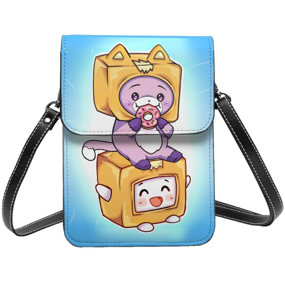 

Cartoon Foxy Boxy Lanky-box Crossbody Wallet Cell Phone Bag Shoulder Bag Cell Phone Purse Adjustable Strap