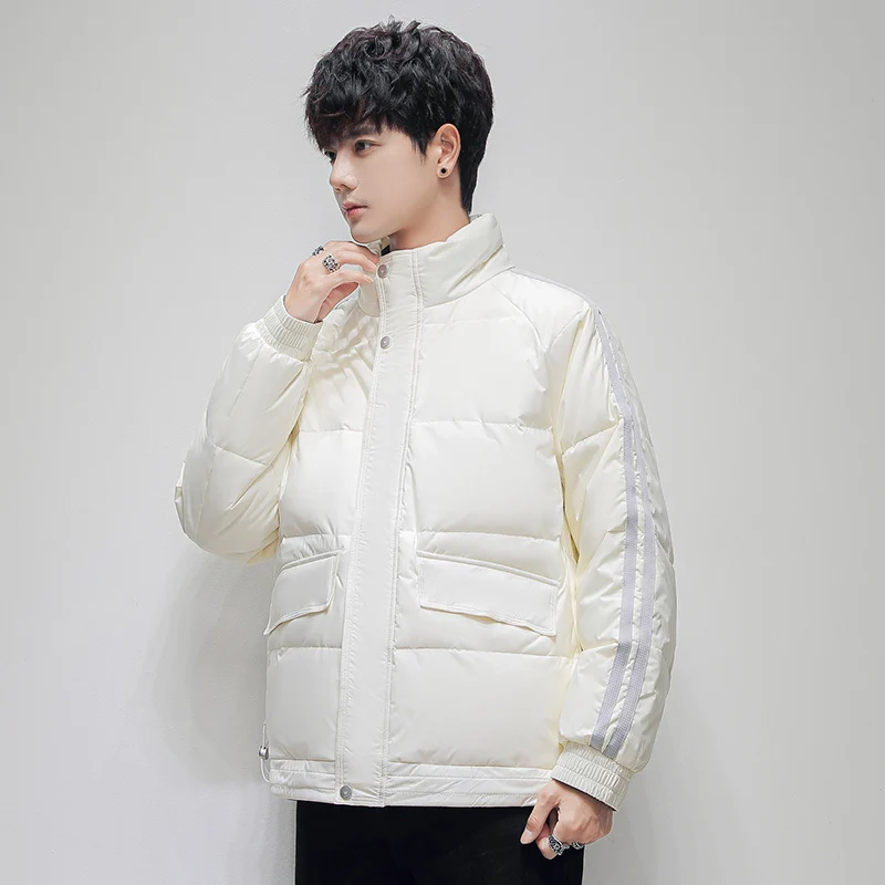 

Original High Quality Short Men's down Jacket Casual Fashion Trendy New Model Polyester Fiber White Duck down Fill Youth Popular