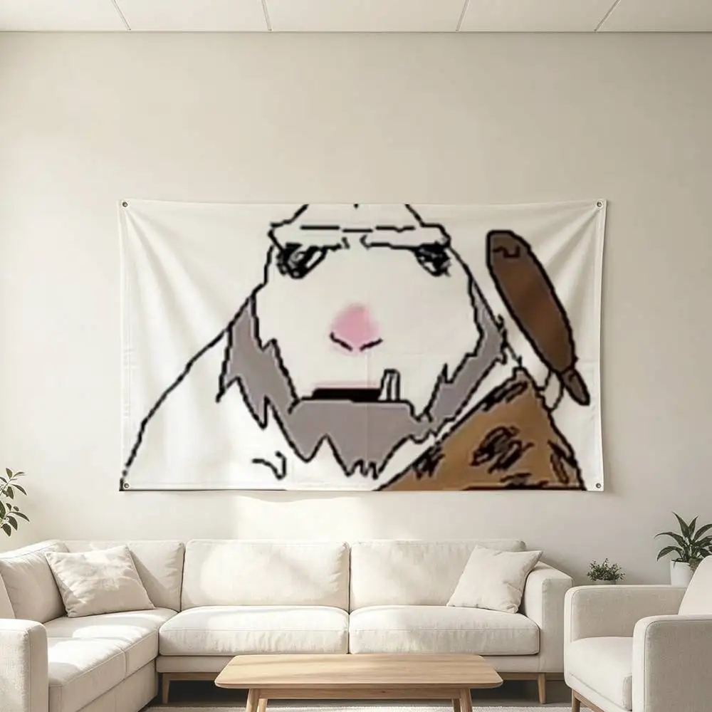 Hamster C-Caveman FUNNY Flags for Bedrooms Home Decor Items Outdoor Decors Garage Decoration Flaga
