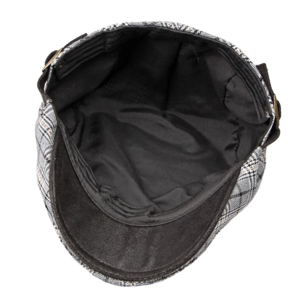 HT4642 Beret Cap Spring Autumn Hat Caps for Men Women Plaid Artist Painter Beret Hat Adjustable Ivy Flat Cap Male Female Berets