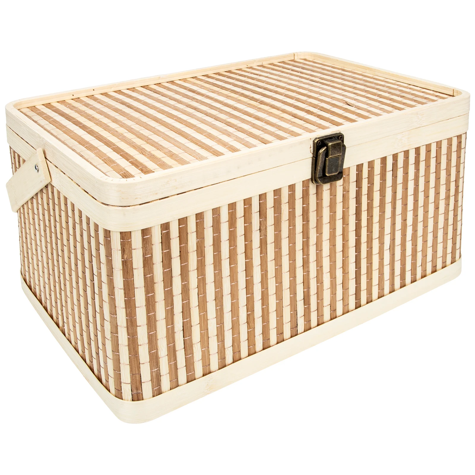 

Bamboo Fruit Lidded Moon Cake Gift Box With Handle Egg Storage Container Portable Food Handwoven Bamboo Crabs Storage