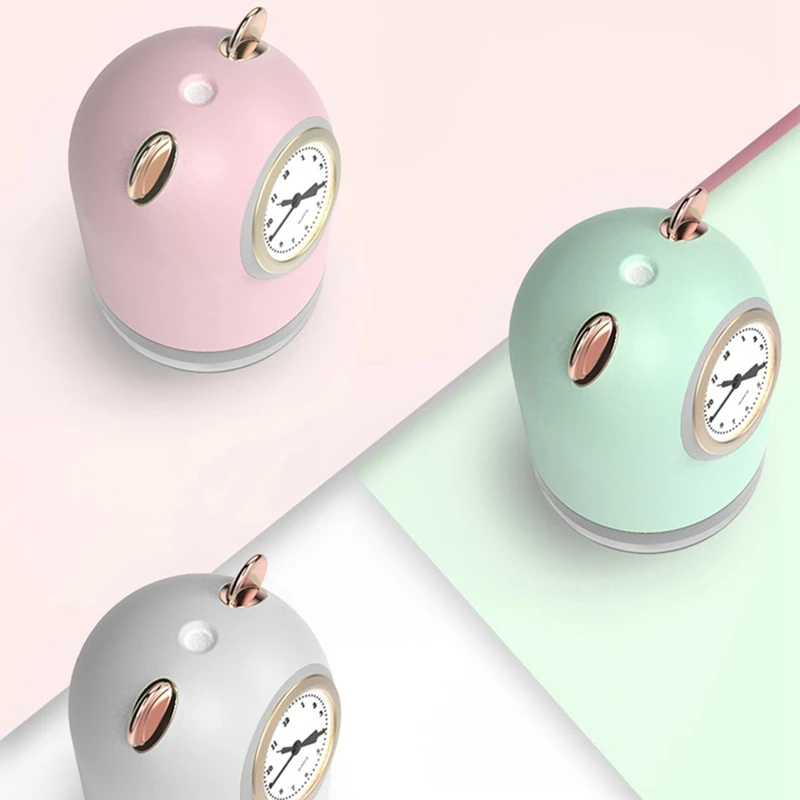 New Double Spray Cute Pet USB Mini Clock Humidifier Home Bedroom Mute Small Large Capacity