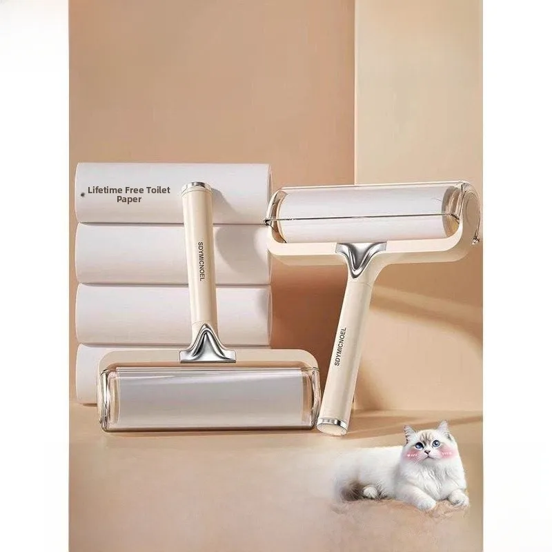 

Strong Sticky Hair Remover Roller Tearable Toilet Paper Roll Bedroom Use Dust Removal Roller Personal Care Cleaning Tool