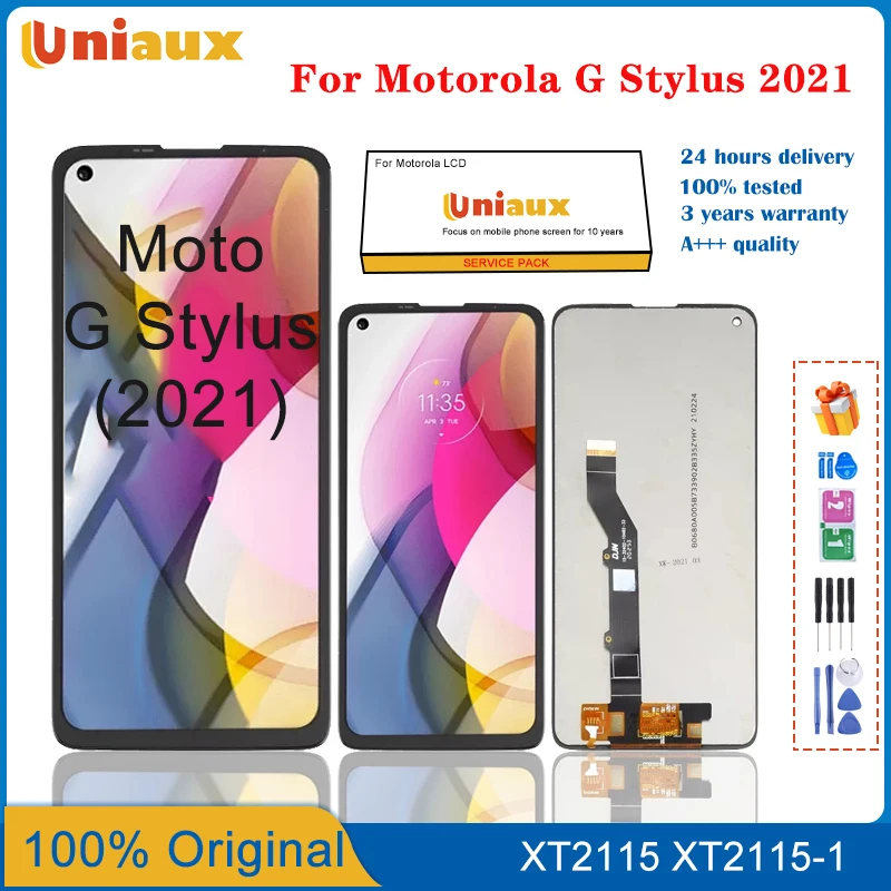 6.8 ''d'origine Pour Motorola Moto G Stylet 2021 D'affichage d'affichage à cristaux liquides de Pièces de Réparation De Remplacement Pour Moto G stylet 2021 XT2115 XT2115-1 LCD