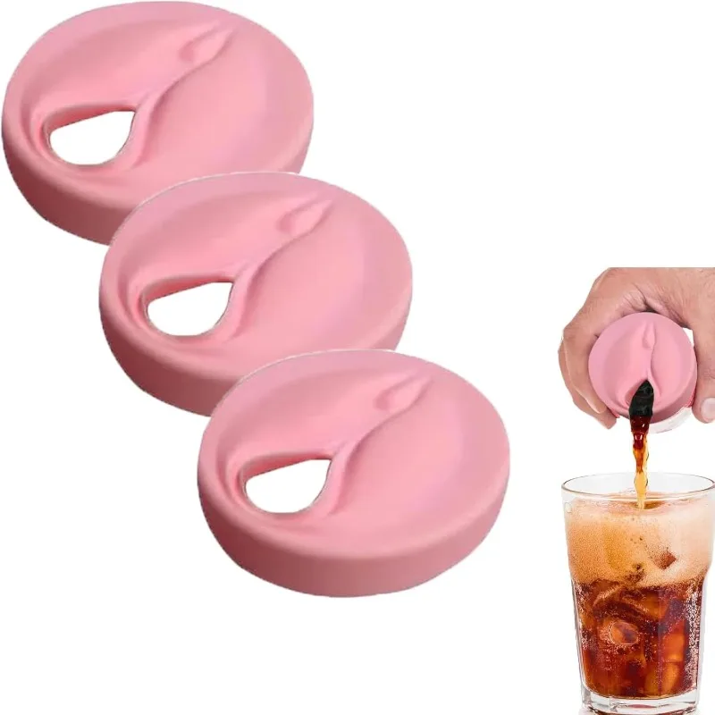 Funda de silicona para latas de bebidas, se adapta a latas de bebidas estándar, regalos originales para fiestas de despedida de soltero: tapas reutilizables para latas de bebidas en forma de vagina