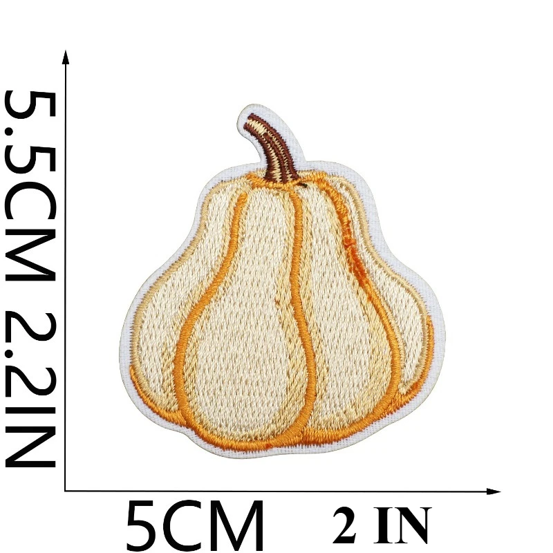 Color Pumpkin Pie Patches Embroidery Cloth Sticker Ironing Leopard Print Art Pumpkin Patch Clothes Dress Up Embroidery Label