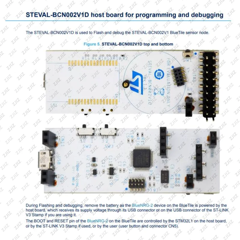 STEVAL-BCN002V1B Kit de desarrollo de nodos de sensor Bluetooth LE - Sensores integrados, fácil integración