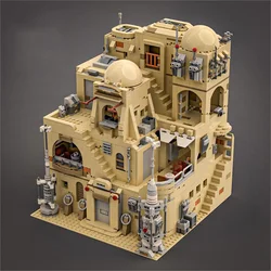 2485PCS MOC Star Movie Desert Architecture Mos Eisley Cantina Building Blocks Assembly Model Street View Kids Bricks Toys Gifts