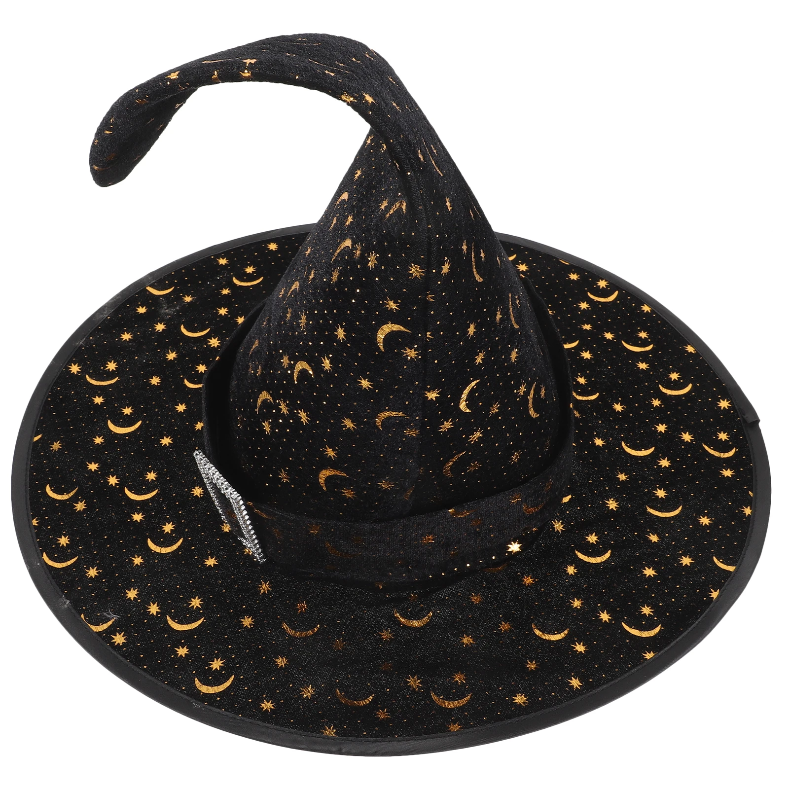 

Delicate Halloween Witch Hat Party Costume Decor Outdoor Festival Headdress Unique Bend Shape Cosplay Accessory Decorative Hat