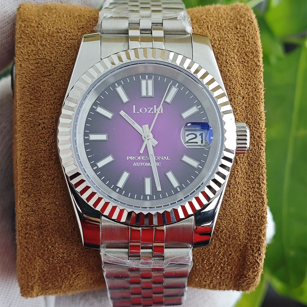 El reloj NH35 para hombre está disponible para personalizar su propio logotipo Esfera de 28,5 mm con tamaño de caja de 36 mm o 39 mm para acceso a relojes con movimiento NH35