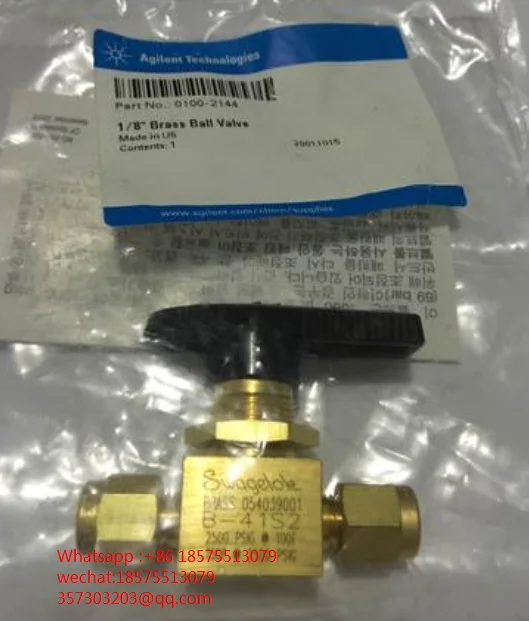 For Agilent 0100-2144 1/8 Brass Ball Vavle 0100 2144 1/8 Brass Two-way Ball On-Off Valve