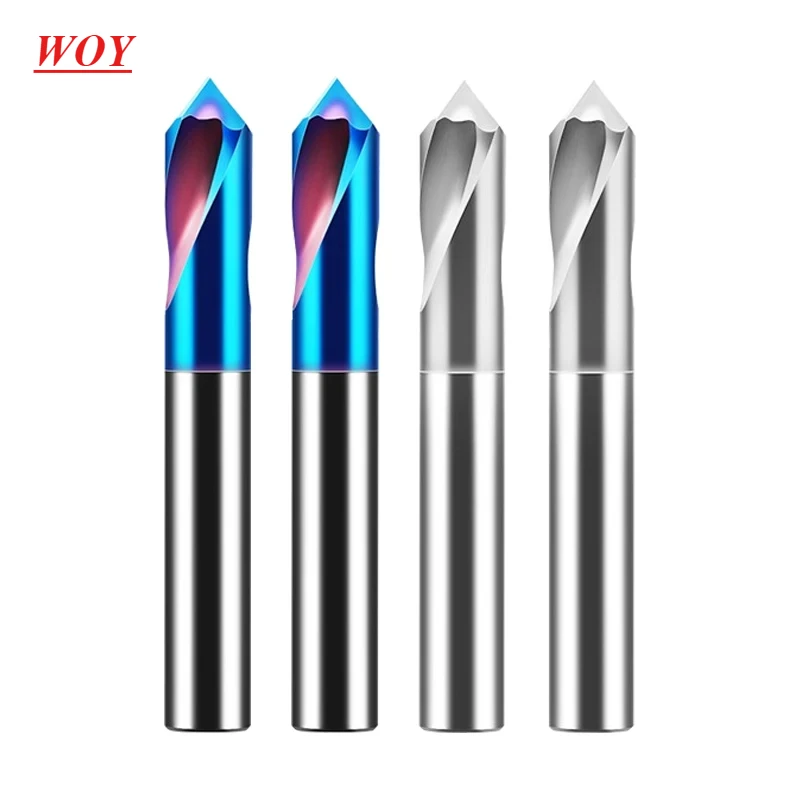 

WOY HRC65 CNC Tungsten Steel Center Point Drill For Stainless Steel Aluminum 90 Cemented Carbide Centering Drill Bit Tool