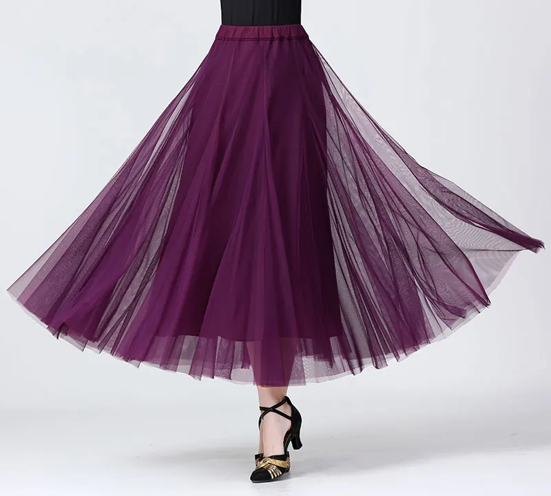 Falda de Baile Estándar de salón, vestido de práctica de Tango, vals largo, traje profesional para mujer adulta, Ropa de baile de alta calidad