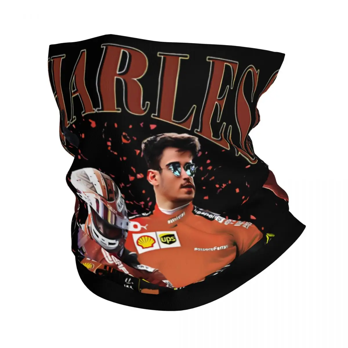 Badass Charles Leclerc Bandana para el cuello, polaina para la cara de Motocross, pasamontañas para ciclismo, Unisex, adulto, a prueba de viento