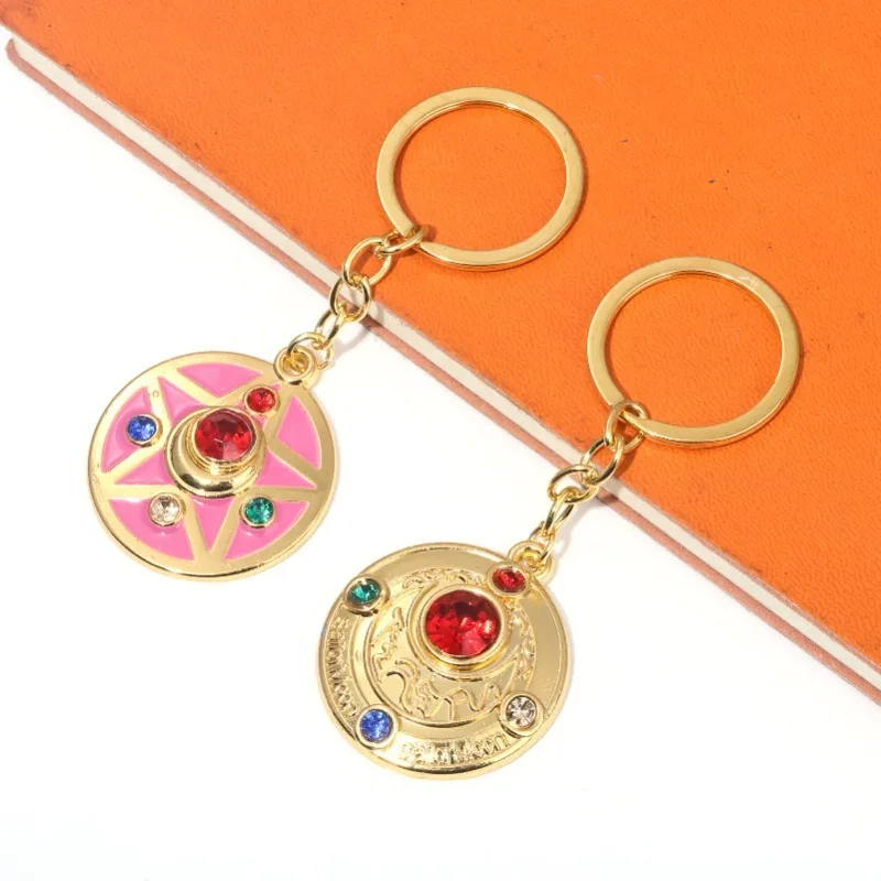 3.5cm Anime Moon Stone Crystal Keychain Cosplay Cartoon Model Crafts Gifts for Girl Figure Keychain Jewelry