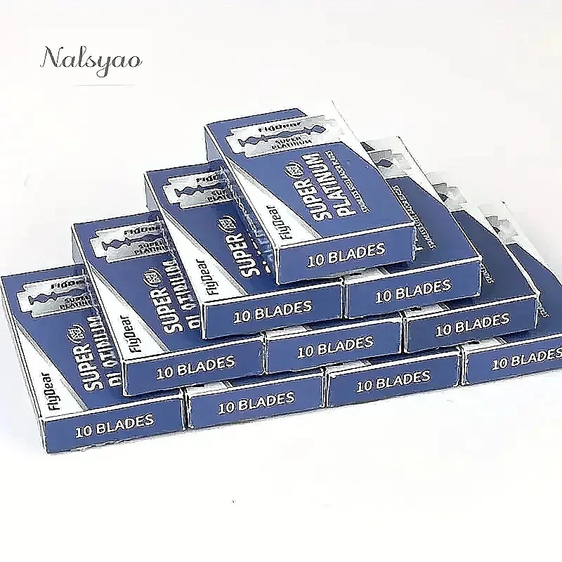 100PCS Stainless Steel Double Edge Safety Blades Extra Sharp Durable Barber Shaving Wholesale