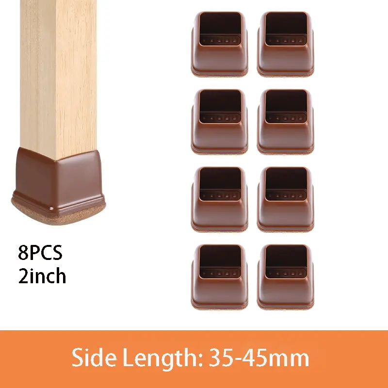 Chair Leg Caps Rubber Feet Protector Stool Table Furniture Leg Cover Non Slip Felt Bottom Pads Round Square Floor Protectors - Image 17