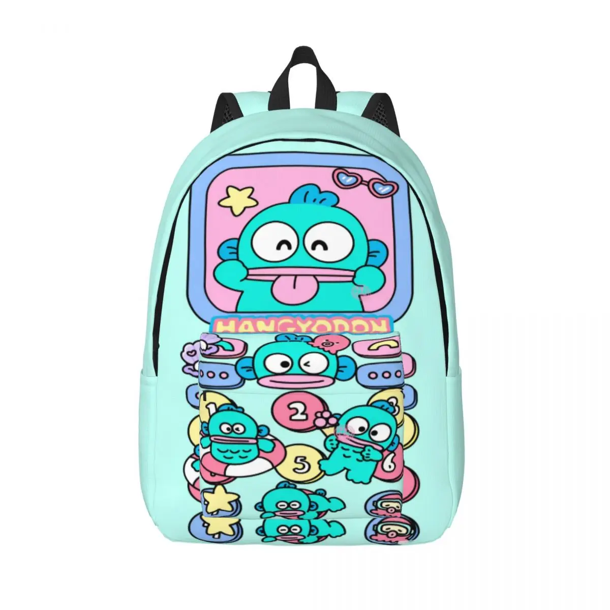 

Custom 3D Printing Hangyodon Cartoon Canvas Backpack for Girls Boys School College Travel Bags Bookbag Fits 15 Inch Laptop