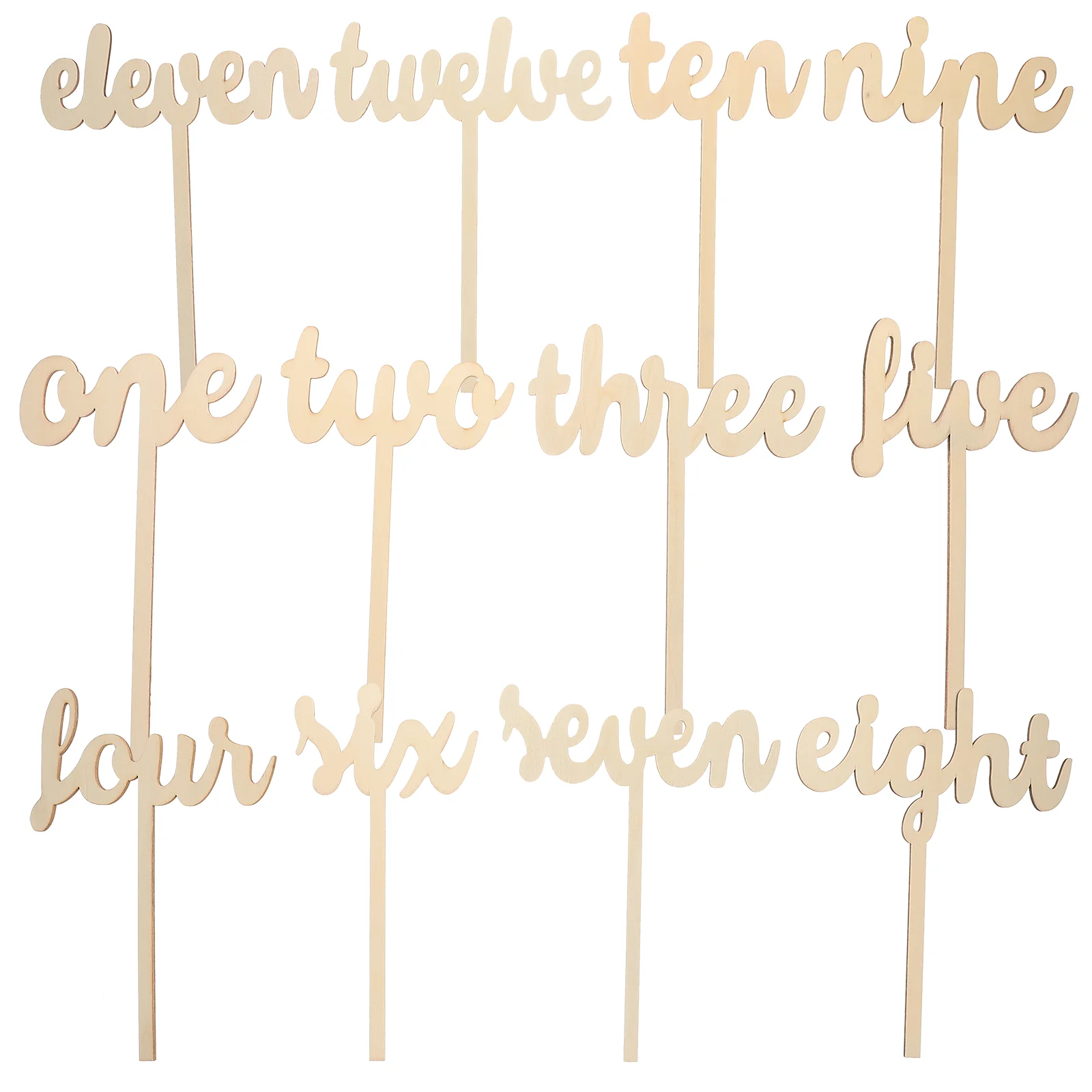 

12pcs One-Twelve Wooden Table Numbers on Sticks for Wedding or Home Decoration Table number on stick Table number holder
