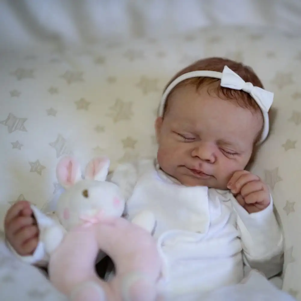 Risbecko 48 cm Reborn Doll Baby Full Silicone Vinile Ragazza Corpo -19 pollici 3D Pelle dipinta Realistica Tocco Bambola Giocattolo Regalo di Natale