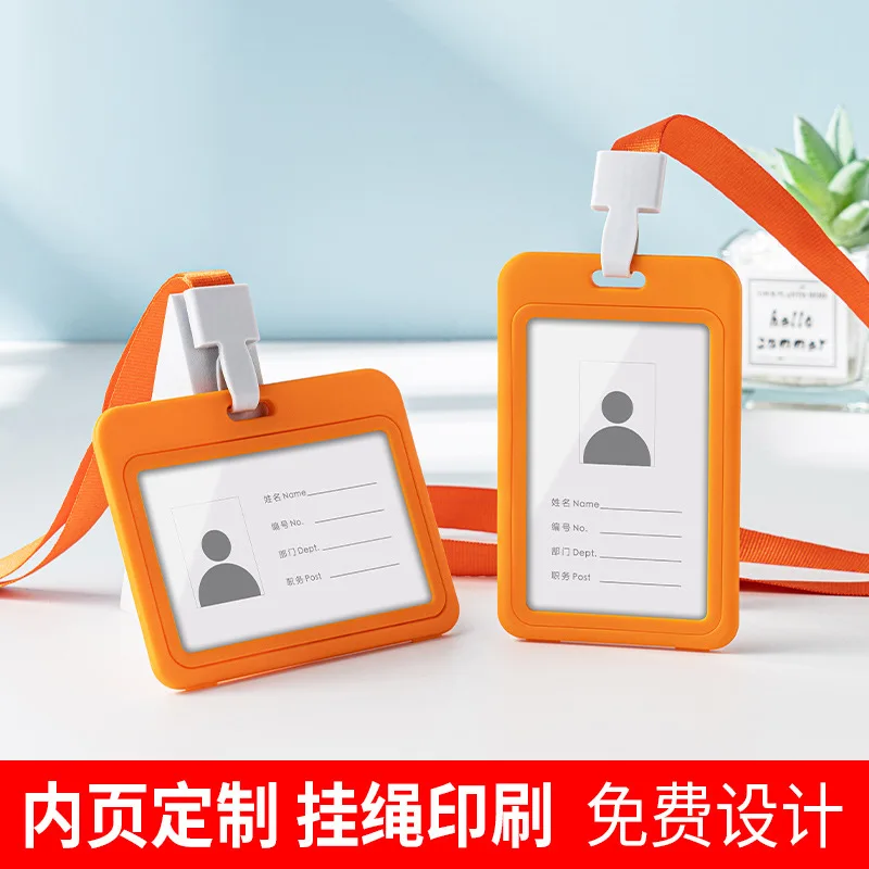 

Custom. Card Holder Badge Customized Lanyard Double-Sided Certificate Holder Customized Factory Transparent Name Stude