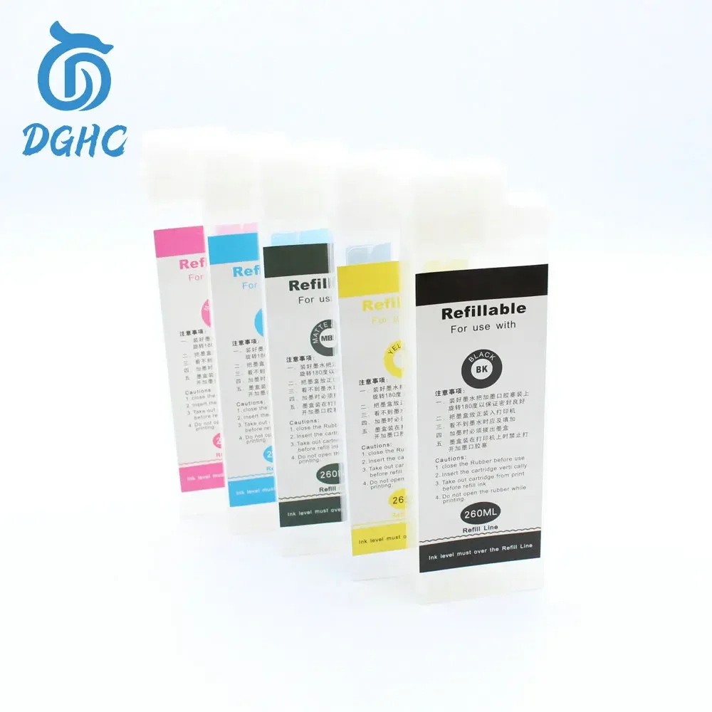 

5 Colors/set Refill Ink Cartridge With Chip For Canon TM-200 TM 200 TM-205 TM-300 TM-305 TM 300 Printer PFI-120 PFI120 chips