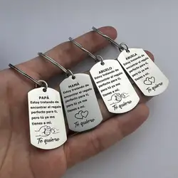 1PC Mothers Day Gifts Keychain for Mama Grandfather Abuelo Grandmother Abuelo Papa