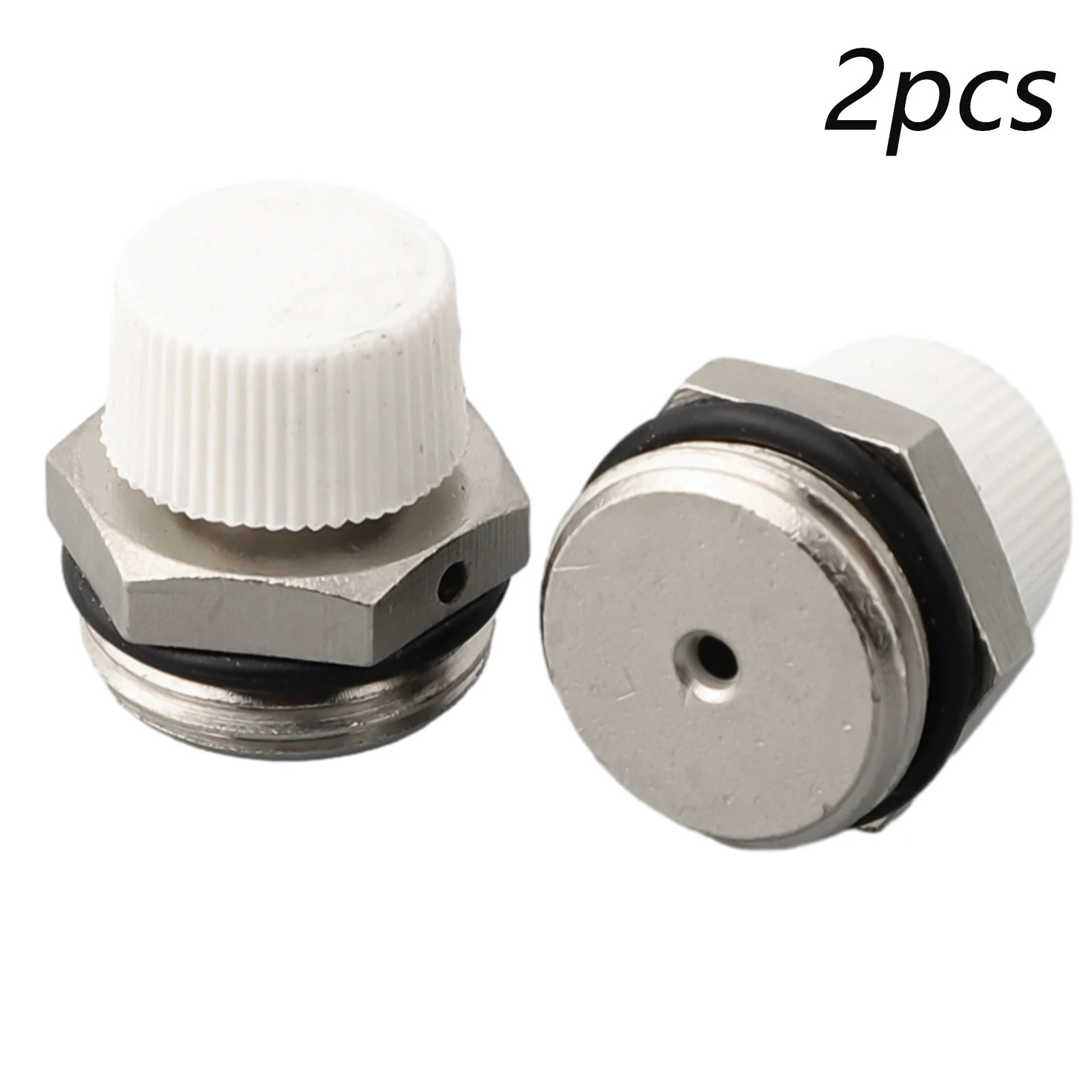 

Central Heating Radiator Air Male Thread White 2Pcs Air Vent Brass Easy Installation Nickel Plated Plug Valve