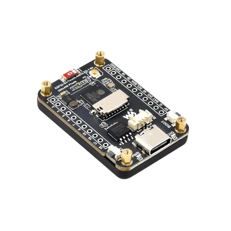 ESP32-S3 1.64 polegadas AMOLED Touch Display Placa de Desenvolvimento 280x456 Interface QSPI Processador Dual-core LX7 de 32 bits para Eletrônicos