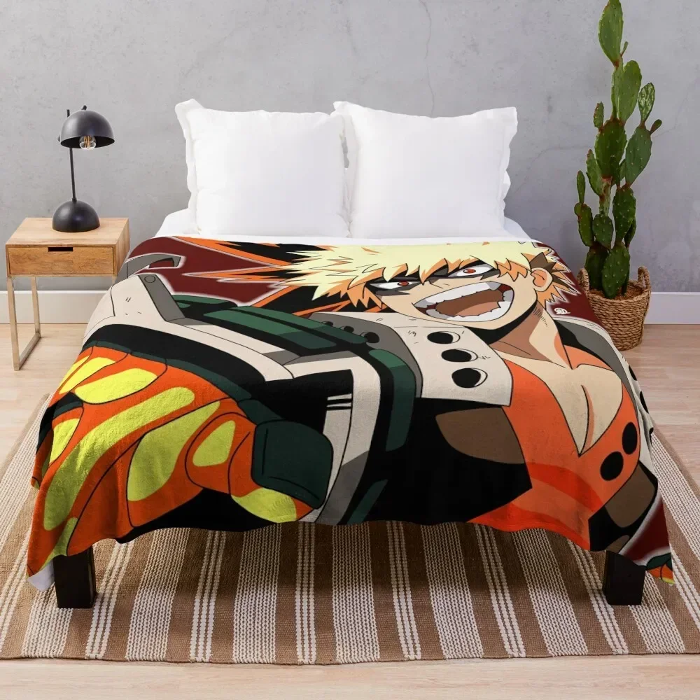 

Katsuki Bakugou Throw Blanket Personalized Gift For Decorative Sofa Blankets