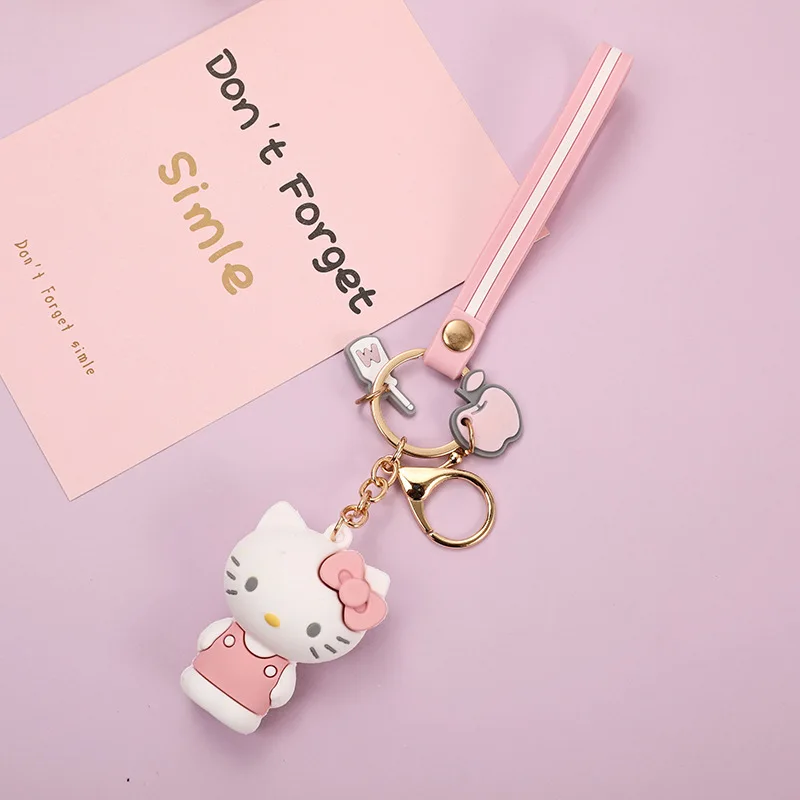 Kawaii Sanrio Accessories Anime Hello Kitty Keychain Kuromi Melody Cinnamonroll Keychain Pendant for Bag Cartoon Keyring Gifts