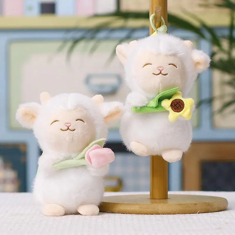 

Cute Mini Sheep Plush Keychain Soft Fluffy Animal Charm for Schoolbag Decoration Kids Birthday Party Favor Gift