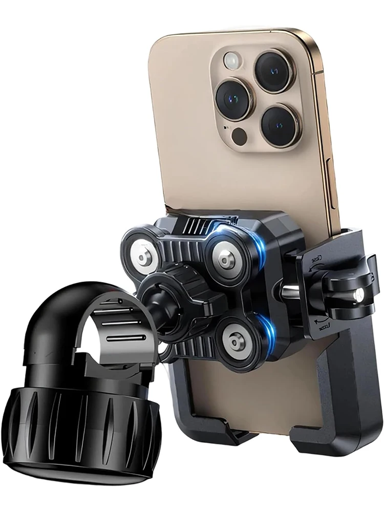 AliExpress NONE New Anti-Vibration Bike Phone Holder, Shockproof Motorcycle Phone Mount with Secure Lock for E-Bike, Electric Scooter, Bicycle