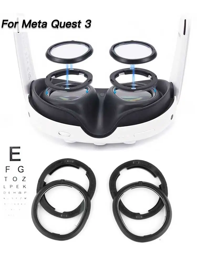 Magnetyczne soczewki do Meta Quest 3, akcesoria do okularów VR, soczewki korekcyjne do krótkowzroczności, dalekowzroczności, anty-niebieskie światło, antyrefleksyjne, okulary VR z soczewkami — 2