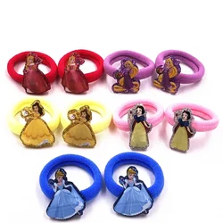 2Pcs Cartoon Princess Tangled Rapunzel Kids Elastics Hairbands Girls Hair Accessories Baby Headdress Headwear Diy Hair tie