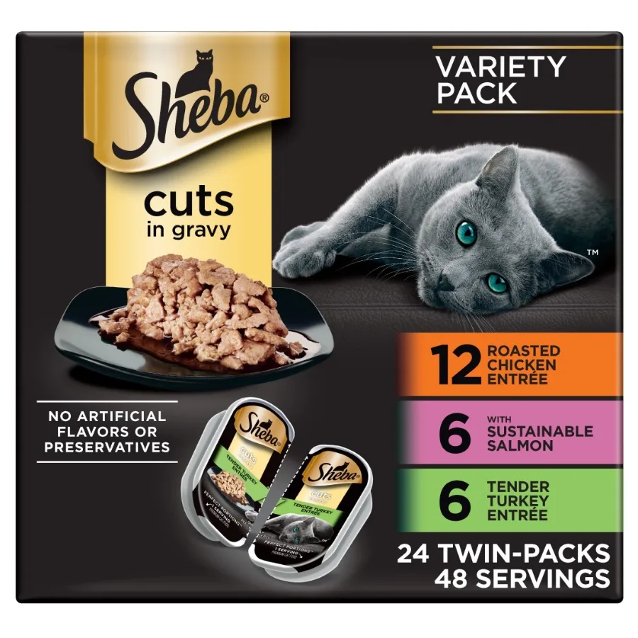 

Набор Perfect Portions Variety Pack: кусочки в соусе, корм для кошек, 2,6 унции, двойная упаковка, 24 штуки, со вкусом курицы, индейки и говядины