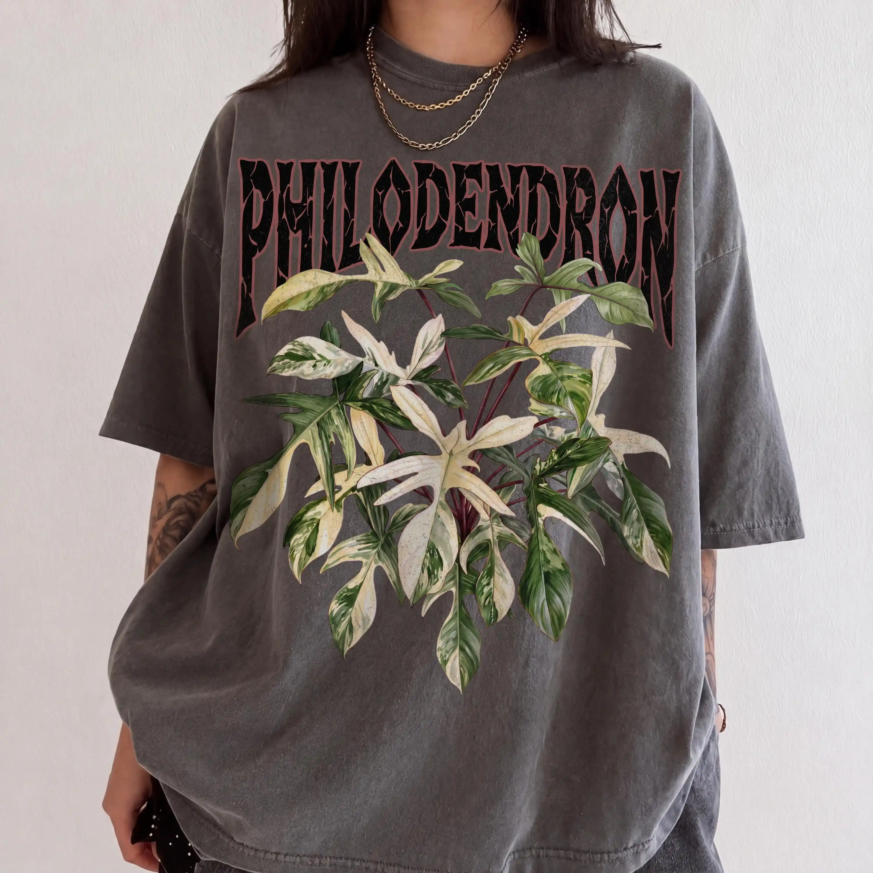 Philodendron Florida Beauty Shirt Comfort Colors, Variegated Philodendron Shirt, Rare Houseplant Shirt, Gothic Plant Shirt,