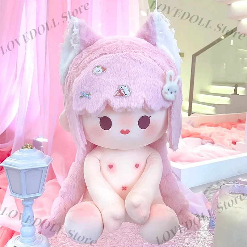 

Kawaii Pink Hiar Girl Лолита платье плюшевая кукла сидячая поза игрушка милая мягкая фигурка игрушки талисман аниме косплей рождественский подарок 40 см