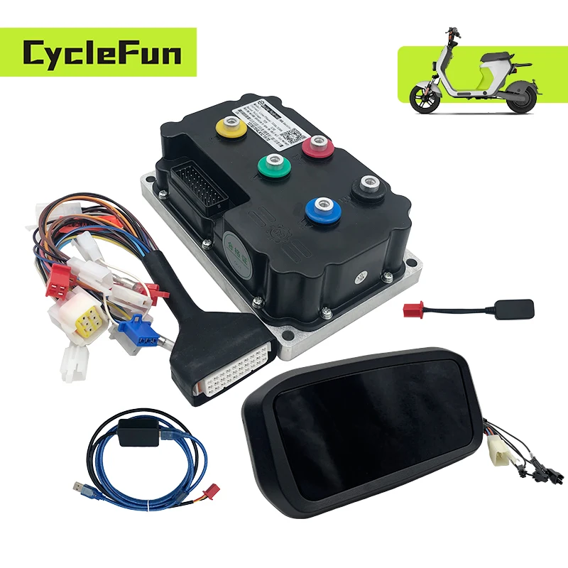 FarDriver ND72360 2.4KW-4KW BLDC 190A/360A وحدة تحكم موجة جيبية مع عرض عداد السرعة N7 للدراجات النارية دراجة كهربائية سكوتر