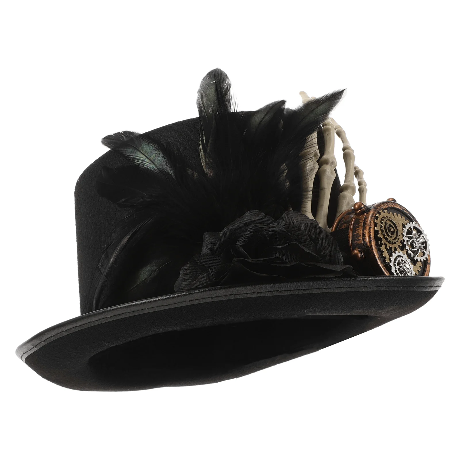 

Steampunk Top Gothic Gears Halloween Hat For Women Unique Comfortable Long Wear Party Cosplay Accessory Gas